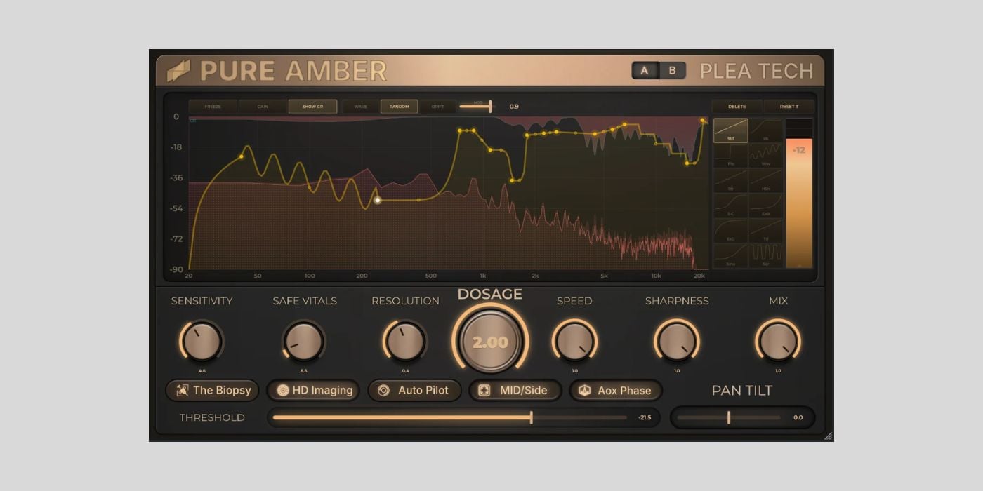 Plea Tech's Pure Amber spectral shaping plugin for Windows is FREE for a limited time