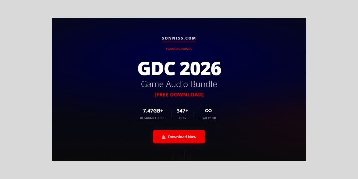 Get Sonniss GDC 2026 game design bundle (7.47GB+) for FREE