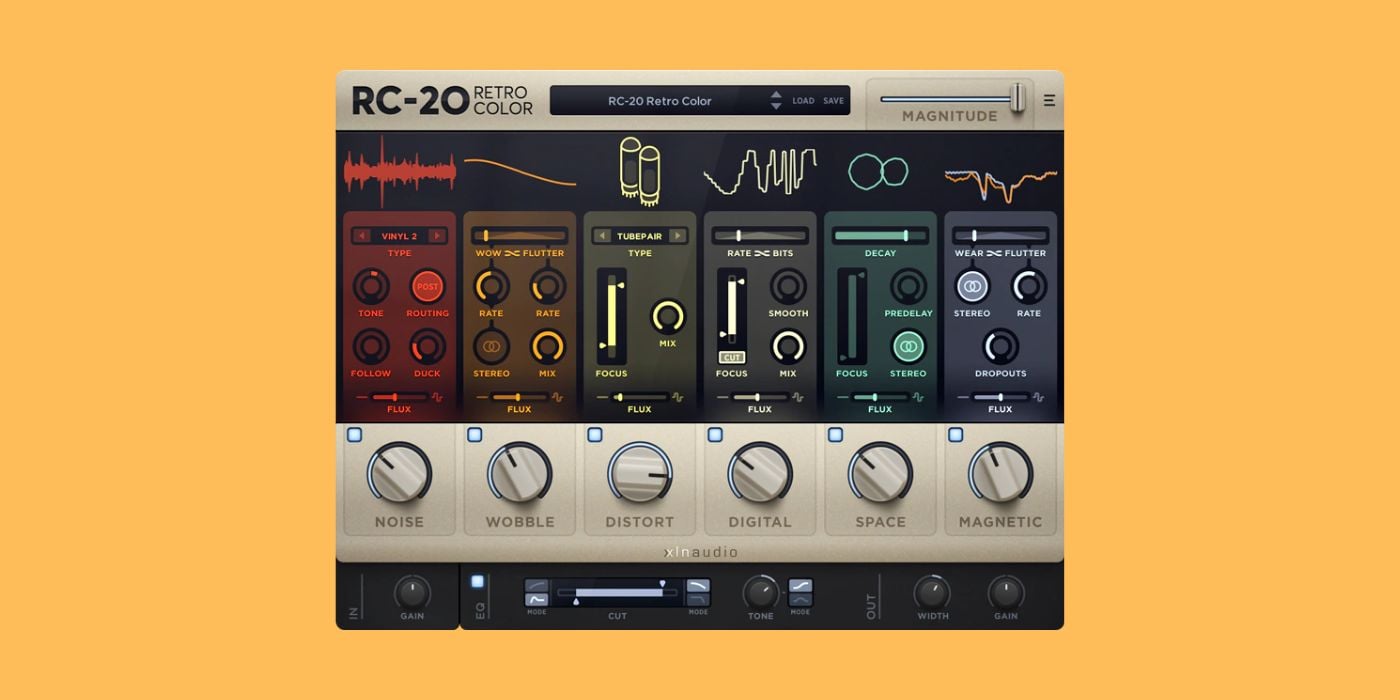 RC-20 Retro Color, a multi-effect character plugin by XLN Audio, is on sale for a LIMITED time - 59% OFF!
