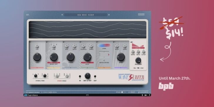 BPB Deal: Karanyi Sounds Wavesurfer multi-FX plugin is $14 until March 27 Wavesurfer