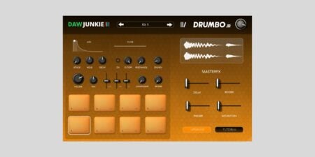 DAWJunkie releases Drumbo Jr, a FREE drum machine for macOS and Windows