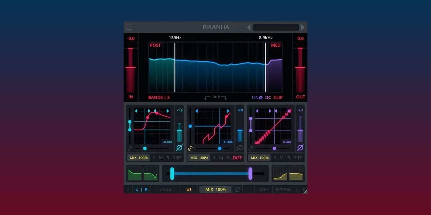Darkpalace Studio releases PIRANHA multi-band waveshaper and clipper (GIVEAWAY)