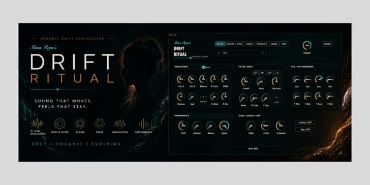 Manu Riga releases Drift Ritual, a FREE cinematic synth for macOS and Windows Manu Riga releases Drift Ritual, a FREE cinematic synth for macOS and Windows
