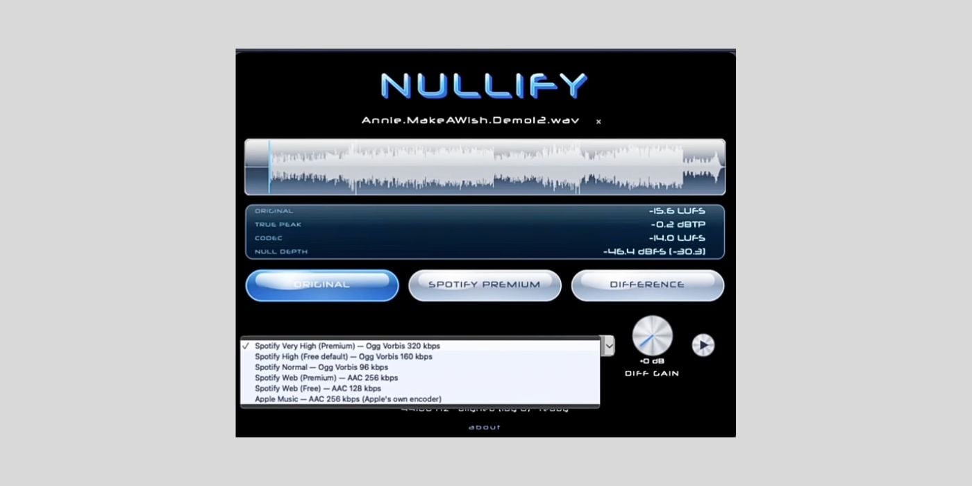 NULLIFY is a new Spotify streaming quality checker plugin, FREE until August 31