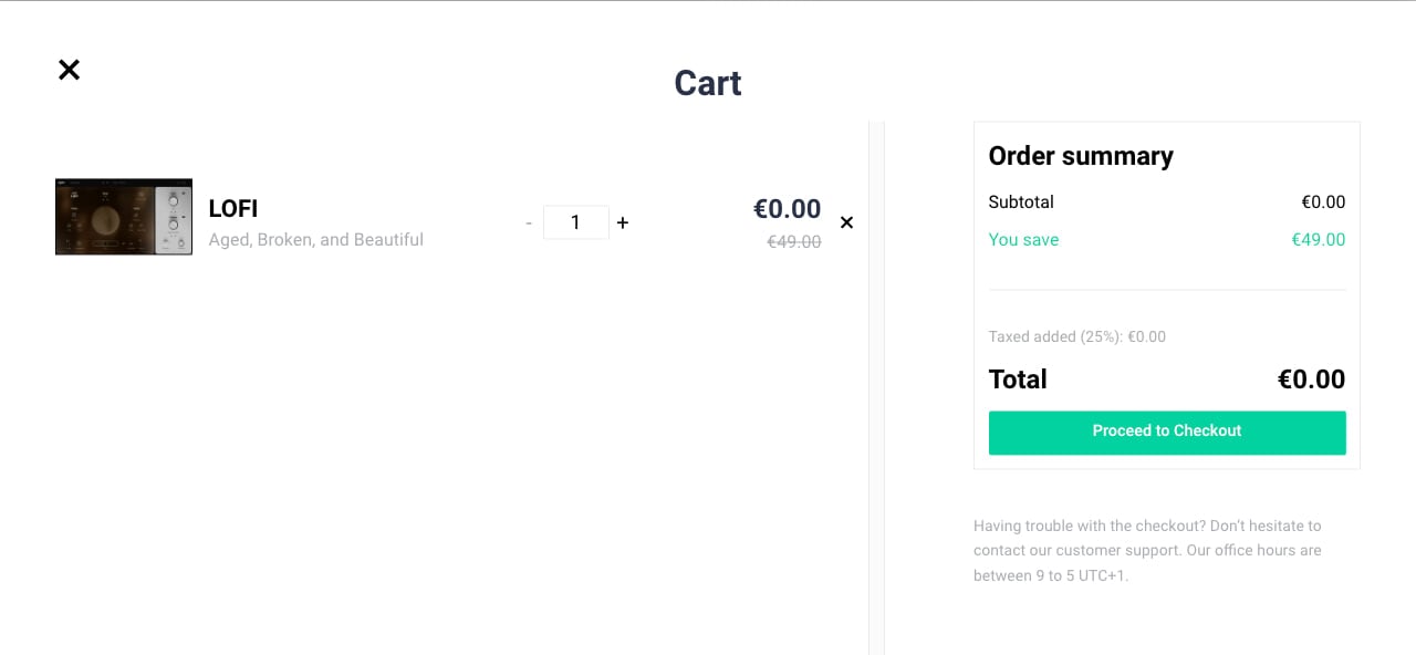 The coupon drops the price to zero at checkout.