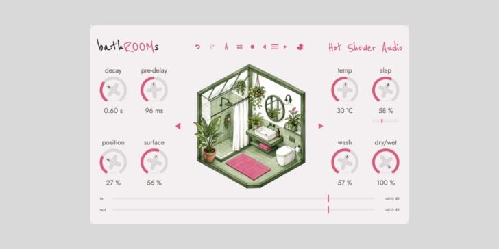 Hot Shower Audio releases bathROOMs, a FREE reverb built from five bathrooms Hot Shower Audio