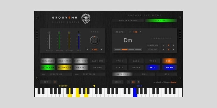 GroovEmu is a FREE REAPER arranger system for Windows GroovEmu Arranger