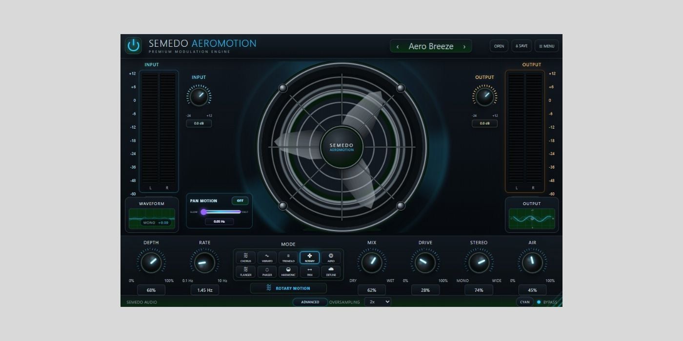 Semedo releases AEROMOTION, a FREE multi-mode modulation plugin