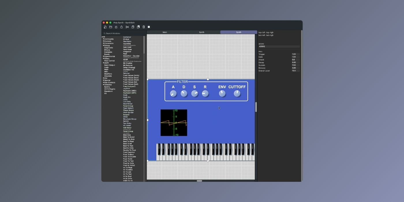 SynthEdit 1.6 adds native macOS support after decades on Windows
