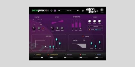 DAWJunkie releases VinylSynth Jr, a FREE vinyl-sample-inspired synth for macOS and Windows