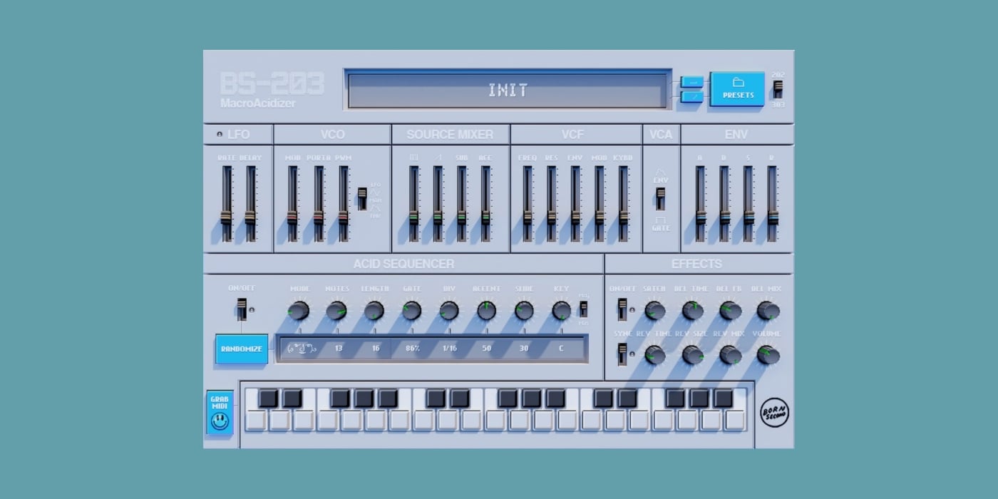 GIVEAWAYL: Win BS-203 MacroAcidizer, a 3-in-1 acid synth with generative sequencer