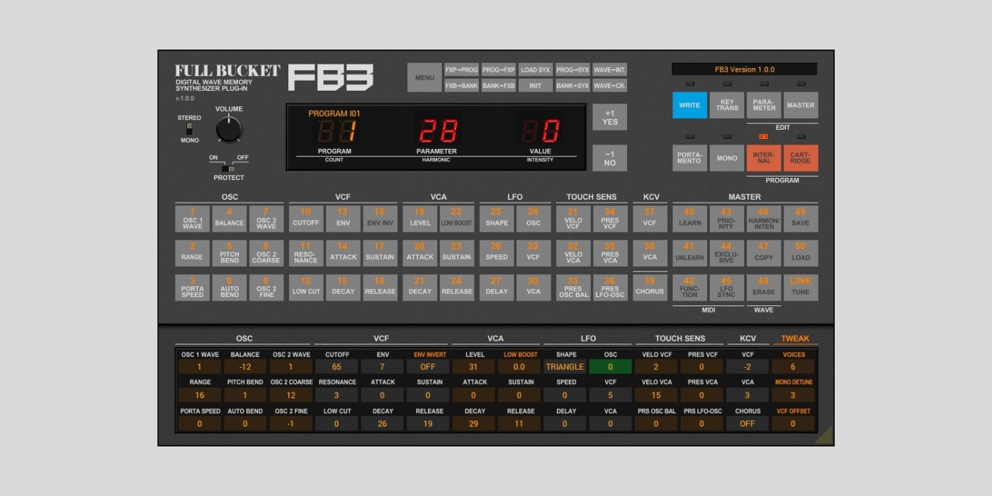 Full Bucket Music releases FB3, a FREE Kawai K3/K3m emulation