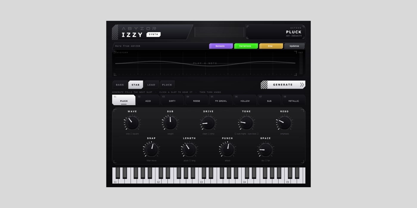ABYZOR releases IZZY, a FREE one-click synth for Windows