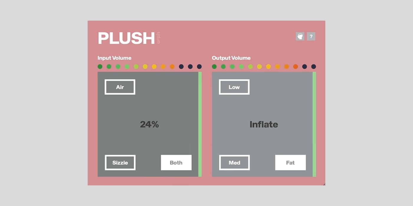 orph releases PLUSH, a FREE exciter and loudness plugin