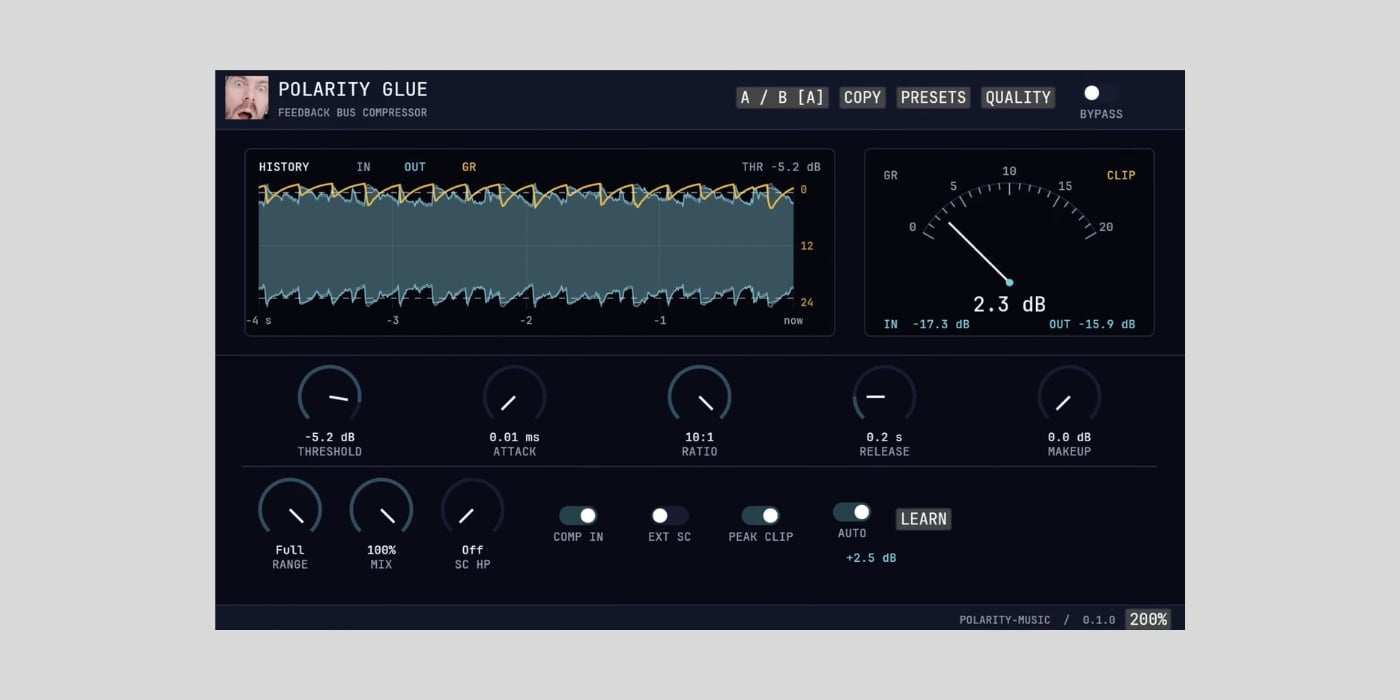Polarity releases Polarity-Glue, a FREE SSL-inspired bus compressor