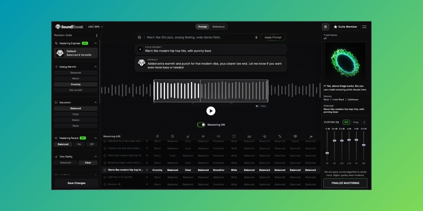 SoundBoost updates its browser-based mastering service with Engine v4