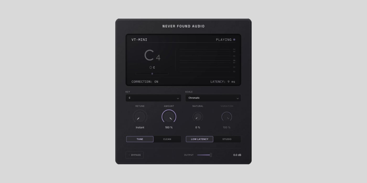 NEVER FOUND releases VT-Mini, a FREE vocal tuner for Windows